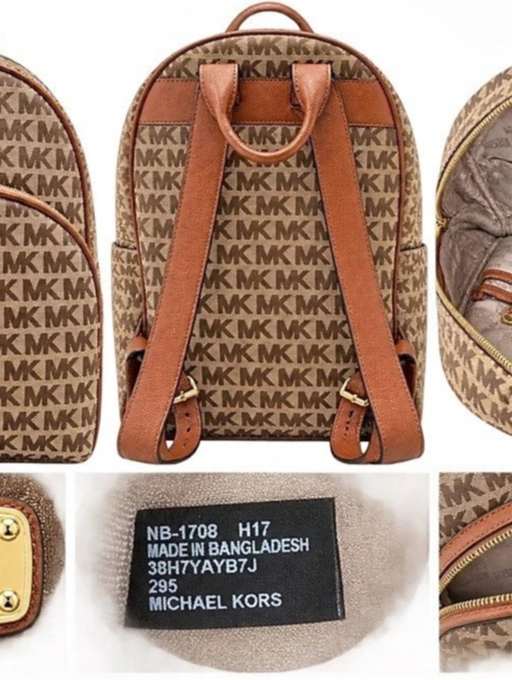 Michael Kors Abbey Large MK Signature Backpack – Authentic - Picture 2 of 5